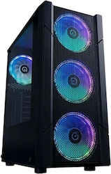 Hiditec V30M Jocuri Middle Tower Cutie de calculator cu iluminare RGB Negru
