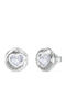 Guess Hearts Обици от Стомана Позлатен с Камъни
