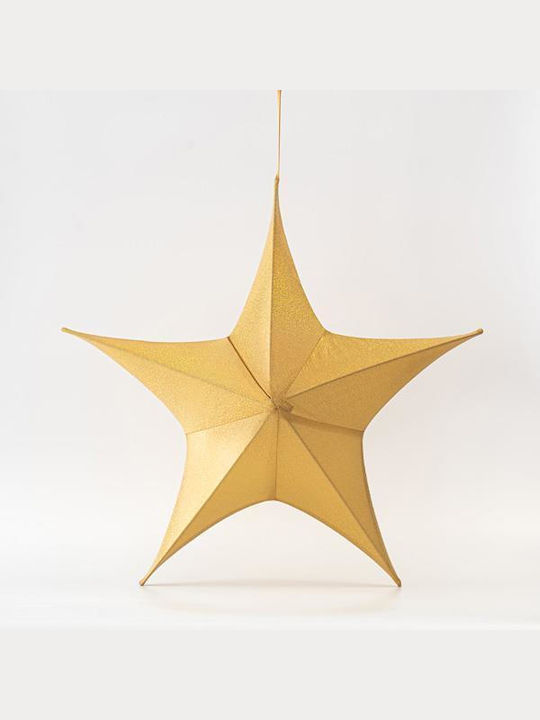 Eurolamp Fabric Christmas Decorative Pendant Star Gold