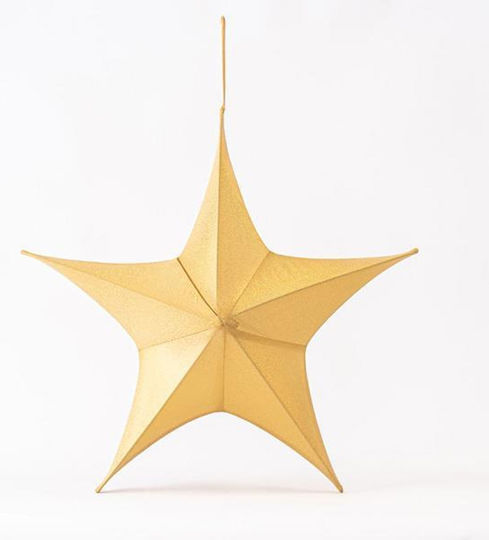 Eurolamp Fabric Christmas Decorative Pendant Star 44x32x51cm Gold
