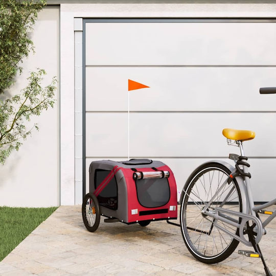 vidaXL Dog Carrying Red Bicycle Trailer for 45kg Pets