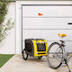 vidaXL Remorcă bicicletă pentru transport câine până la 45kg Galben