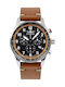 Iron Annie Watch Chronograph Battery with Brown / Brown Leather Strap