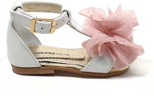 Designer's Cat Pantofi de botez pentru fetițe din Piele Alb 0100L0KOT000250