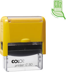 Colop Printer C30 Self-Inking Ceasuri pentru bărbați Stamp in Greek Language with Yellow Ink