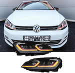 Carner Μπροστινά Φανάρια Led για Volkswagen Golf 2τμχ