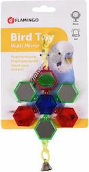 Flamingo Bird Cage Game Mirror 19.5x9cm