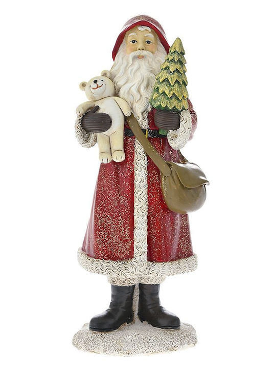 Dekorativer Weihnachtsmann Rot aus Kunststoff 26x11x9cm