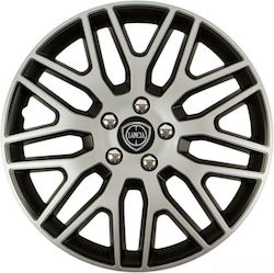 Versaco Car Hubcaps Dakar Nc 14" With Lancia Brand Logo 4 Pieces Silver TA-00100319