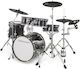 Millenium Elektronische Drumsets MPS-750X Pro in Schwarzes Farbe mit Hocker, Mit Kopfhörern & mit Baguettes