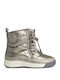Kinderstiefel Schnee mit Schnürsenkeln Silber