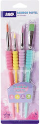 Junior Rainbow Pastell Set Kunstpinsel 4 Stück