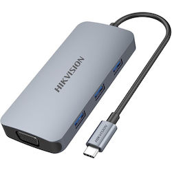 Hikvision USB-C Docking Station με HDMI 4K PD (HS-HUB-DS801)