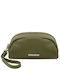 Tuscany Leather Toiletry Bag in Khaki color