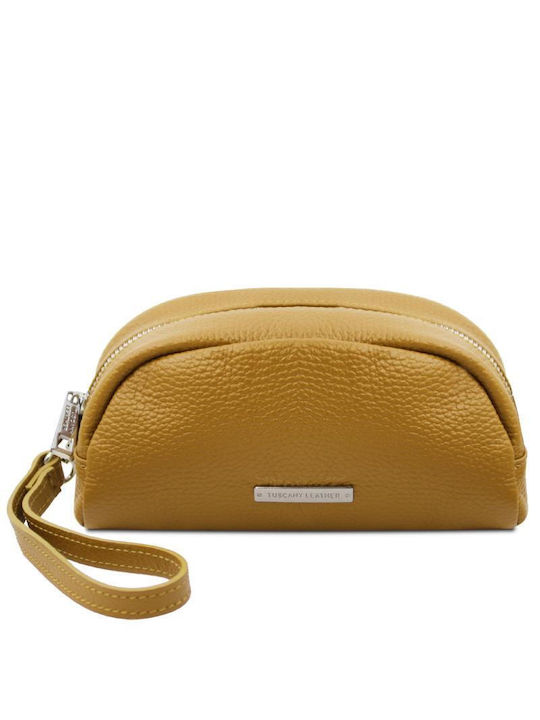 Tuscany Leather Toiletry Bag in Yellow color