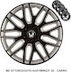 Versaco Auto Radkappen Set Dakar mit Marke Skoda 4Stück 16" Schwarz