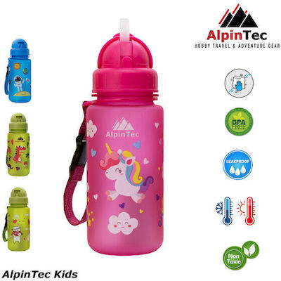 AlpinPro Kids Water Bottle Pink 400ml