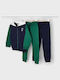 Mayoral Kids Sweatpants Set Blue 3pcs