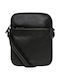 Leder Herrentasche Schulter / Crossbody Schwarz