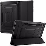Spigen Pro Flip Cover Silicone / Plastic Durable Black (Galaxy Tab S9) ACS06540