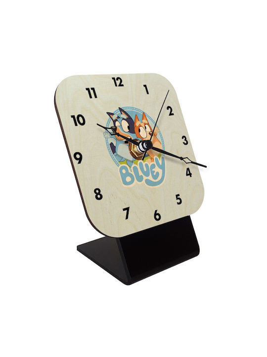 Koupakoupa Επιτραπέζιο Ρολόι Ξύλινο Μπεζ KP_19373_CLOCK-DESK-SQUARE-WOOD