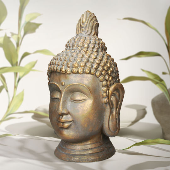 ECD Germany Dekorativer Buddha aus Stein 42x38x74.5cm 1Stück