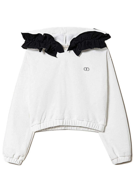 Twinset Kids Sweatshirt with Hood White