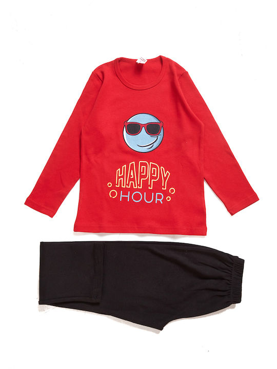 Comfort Set Top & Bottom Kids Pyjamas Red