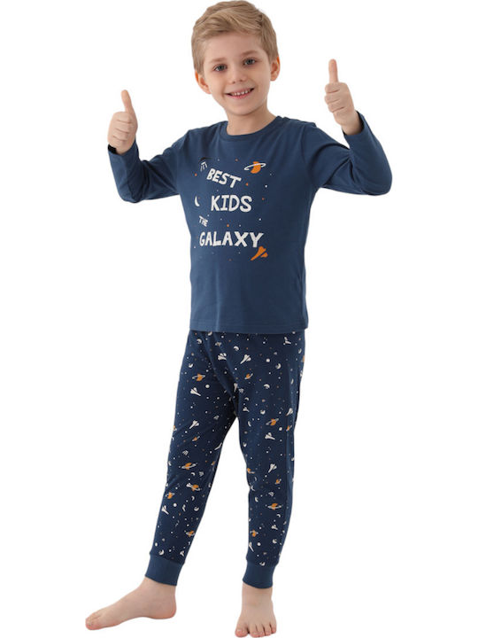 Roly Poly Παιδική Πιτζάμα Χειμωνιάτικη Navy Μπλε
