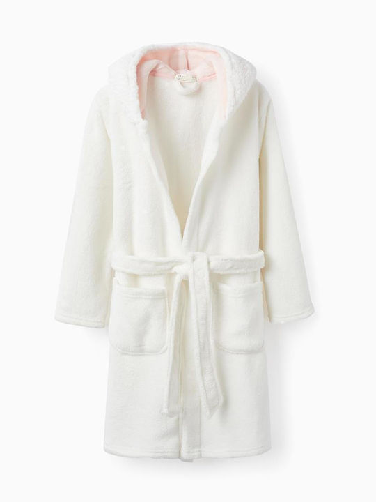 Zippy Παιδική Ρόμπα Χειμωνιάτικη Fleece Λευκή Sheep