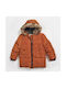 Hashtag Kinderjacke Kurz mit Kapuze Orange