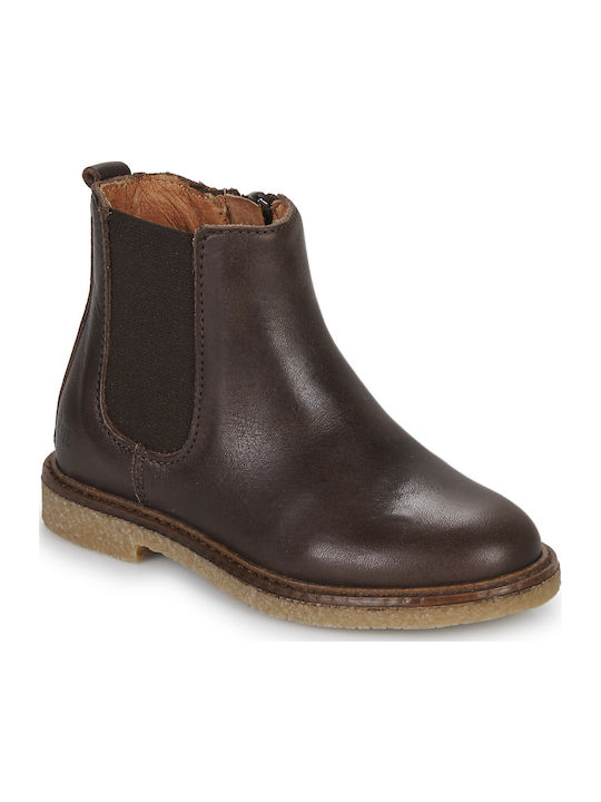 Kinderstiefel mit Reißverschluss Braun