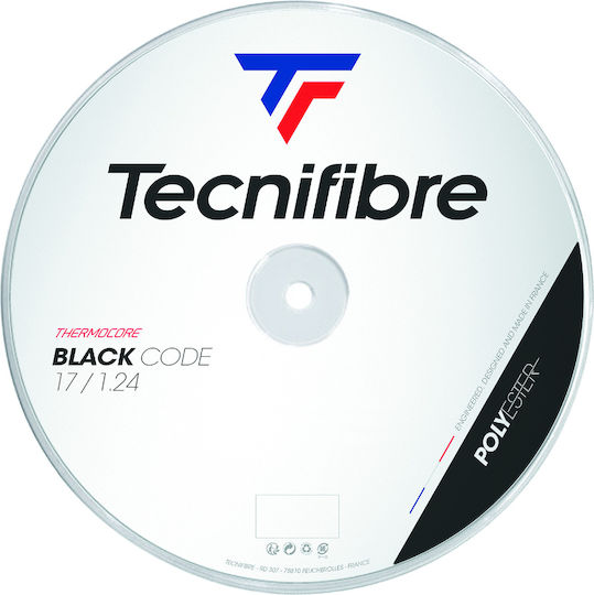 Tecnifibre Cordă Tenis Negru 200m, Ø1.24mm