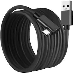 Meta Quest C Izoxis USB 2.0 Cable USB-C male - USB-A male Μαύρο 5m