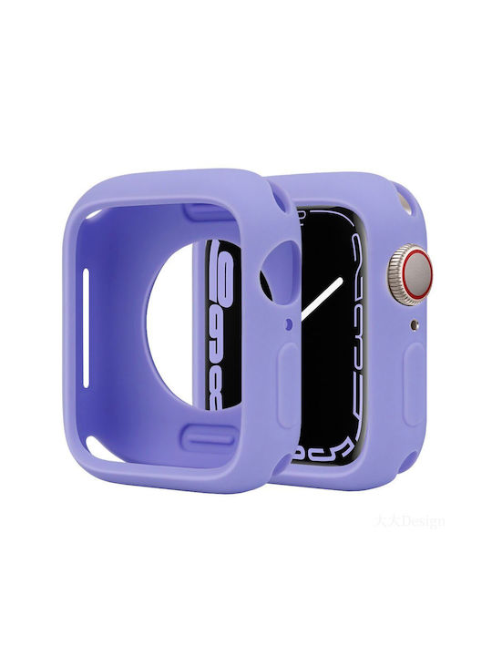 Soft Carcasă de Silicon în culoarea Violet pentru Apple Watch 45mm