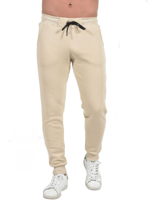 Clever Men's Sweatpants with Rubber Beige