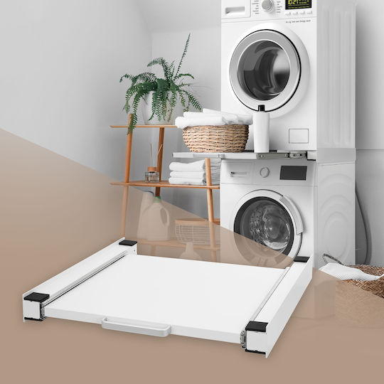 ML-Design 490007338 Ρυθμιζόμενο Συνδετικό Πλυντηρίου/Στεγνωτηρίου από Μέταλλο 60x60εκ.