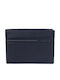 Leather Men's Wallet Cards with RFID Blue