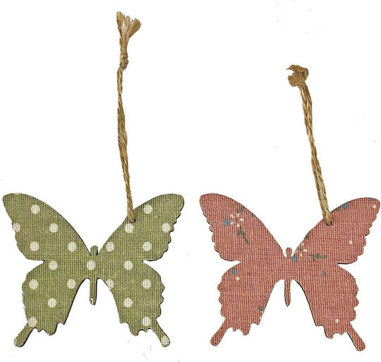 Bunny's Easter Butterfly Wooden 6x8cm