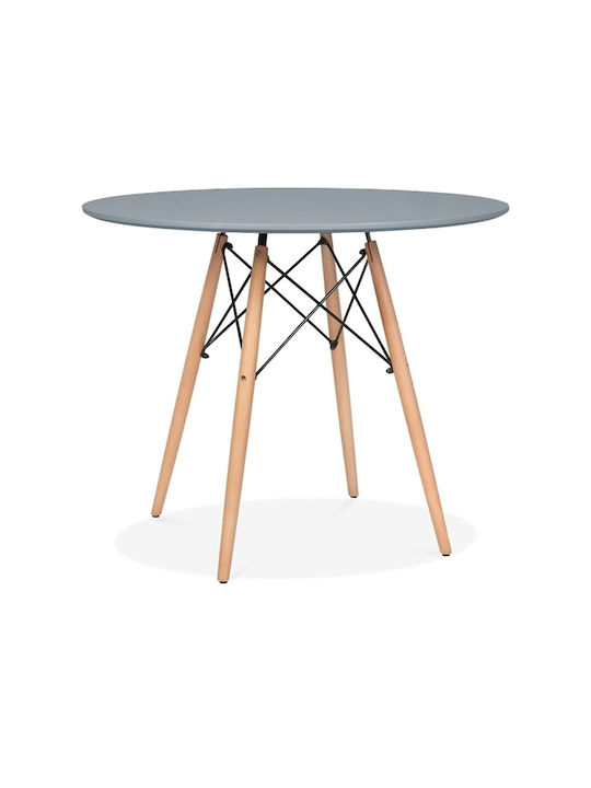 Lucas Table Kitchen Wooden Gray 90x90x73cm