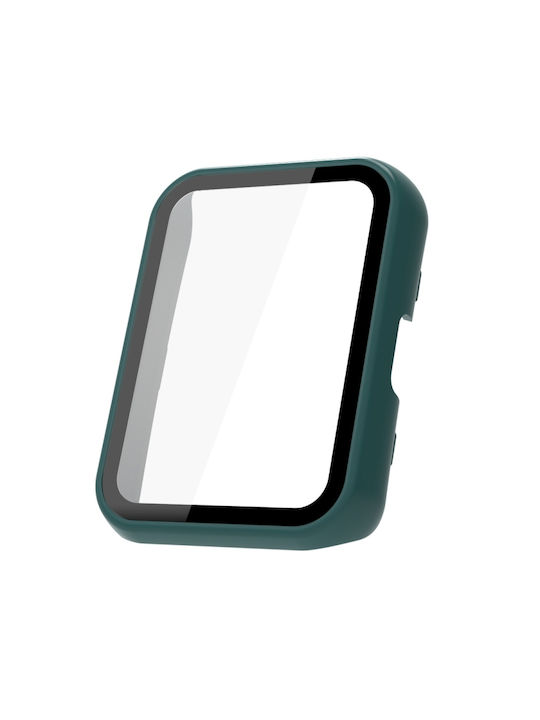 2 Pc+ Silicone Case with Glass in Green color for Huawei Watch Fit 2 / Fit 2 Active