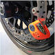 Motorcycle Disc Brake Lock with Alarm & 6mm Pin in Red