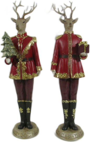 JK Home Decoration Christmas Plastic Figure Deer Gold Height 41cm