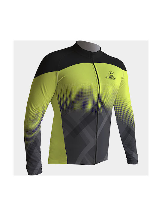 Athlon Bărbați Mânecă lungă Tricou de ciclism Verde