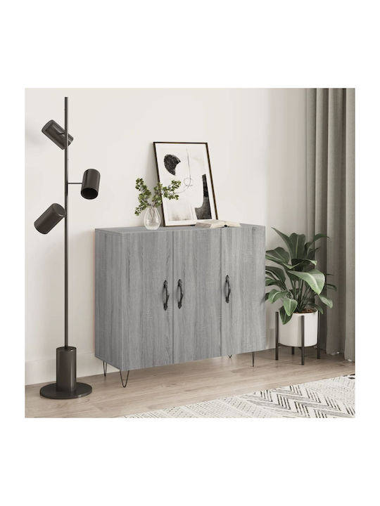 Sideboard Wooden Gray 90x34x80cm