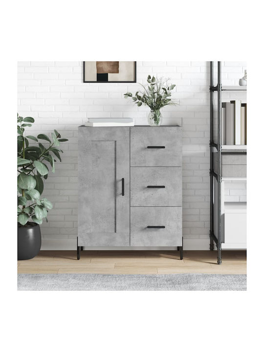 Wooden Buffet with Drawers Gray L69.5xW34xH90cm