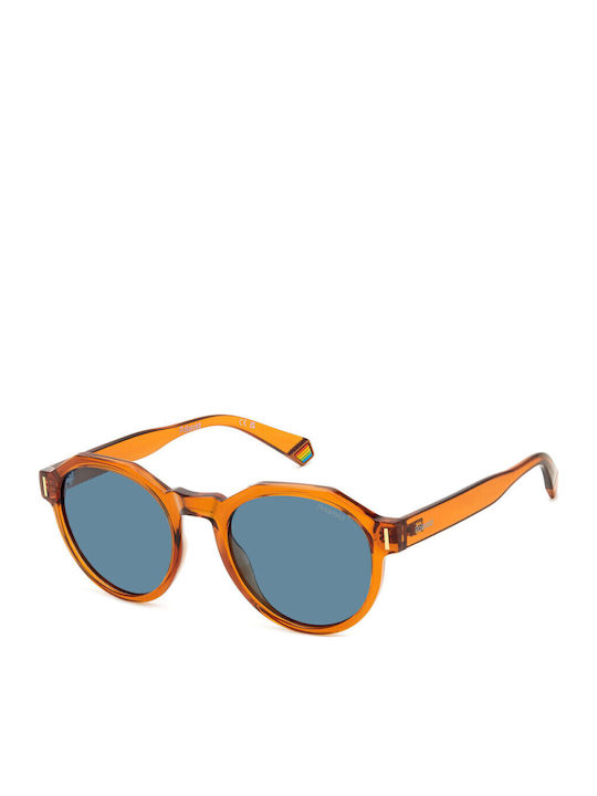 Polaroid Unisex Sonnenbrille mit Orange Kunststoff Gestell und Blau Polarisiert Linse PLD6207/S 2LFC3