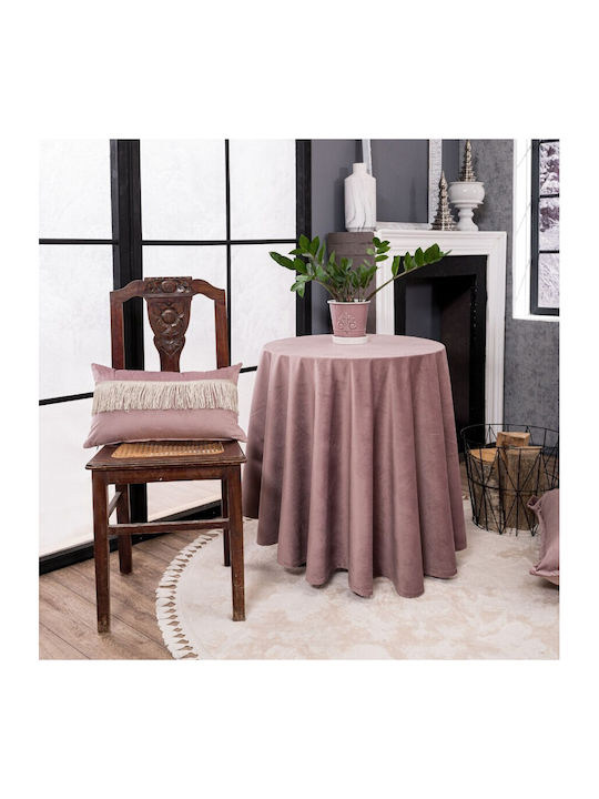 Teoran Velvet Cotton & Polyester Rotunda Tablecloth 12 180cm