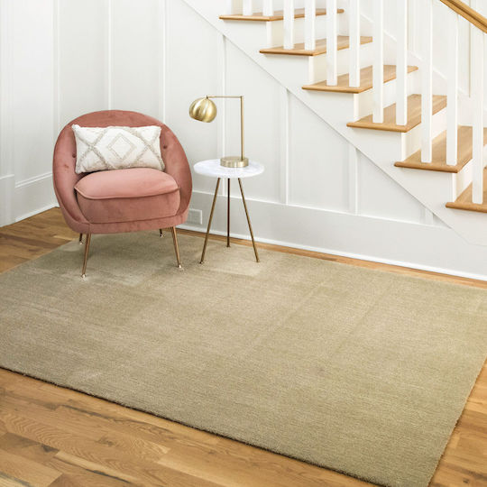 Newplan Velvet Carpet 50 Beige Width 80cm Cut-to-Measure
