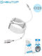 Newtop Μαγνητικό USB-A to Lightning Cable Λευκό 1m (CU23-L)